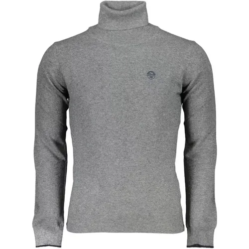 Embroidered Turtleneck Sweater with Fibers , male, Sizes: 3XL, M, L, XL, 2XL, S - North Sails - Modalova