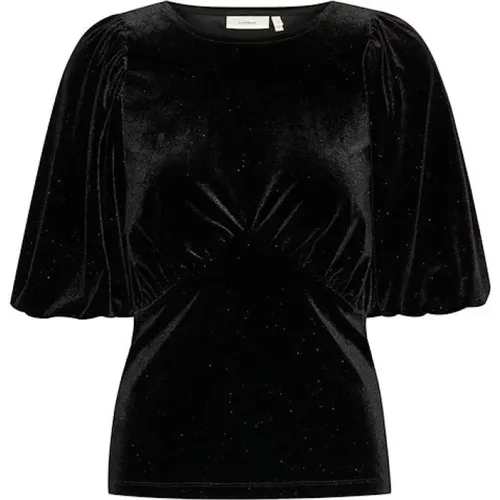 Velour Top with Ruffles - , female, Sizes: XS, M, XL, L, S, 3XL - InWear - Modalova