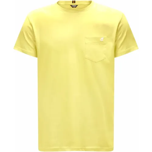 Stilvolles Gelbes T-Shirt für Männer , Herren, Größe: XL - K-way - Modalova