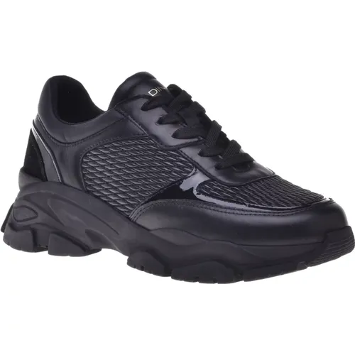 Trainers in leather and fabric , female, Sizes: 4 1/2 UK, 8 UK, 3 UK, 5 1/2 UK, 7 UK, 6 1/2 UK, 5 UK, 4 UK, 6 UK - Baldinini - Modalova