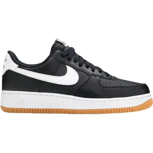 Limitierte Auflage Schwarz Weiß Kaugummi Air Force 1 '07 , Herren, Größe: 42 1/2 EU - Nike - Modalova