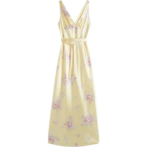 Tea Rose Long Dress Mod.2904 , female, Sizes: S - Aspesi - Modalova