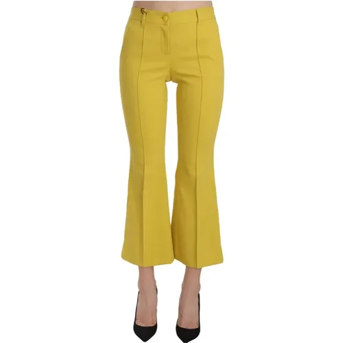 Flared Bootcut Capri Pants , female, Sizes: 3XS - Dolce & Gabbana - Modalova