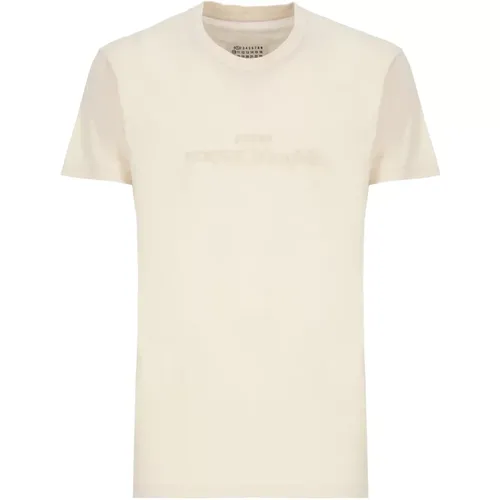 Baumwoll-T-Shirt mit Logo - Maison Margiela - Modalova