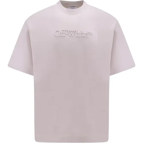 Grey Cotton T-Shirt , male, Sizes: S - Off White - Modalova