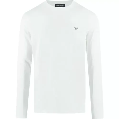 Logo LS Baumwoll T-Shirt , Herren, Größe: M - Emporio Armani - Modalova