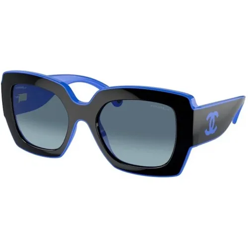 Stilvolle Sonnenbrille blaue Verlaufsgläser - Chanel - Modalova