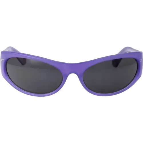 Stylish Napoli Sunglasses for Summer , unisex, Sizes: 56 MM - Off White - Modalova