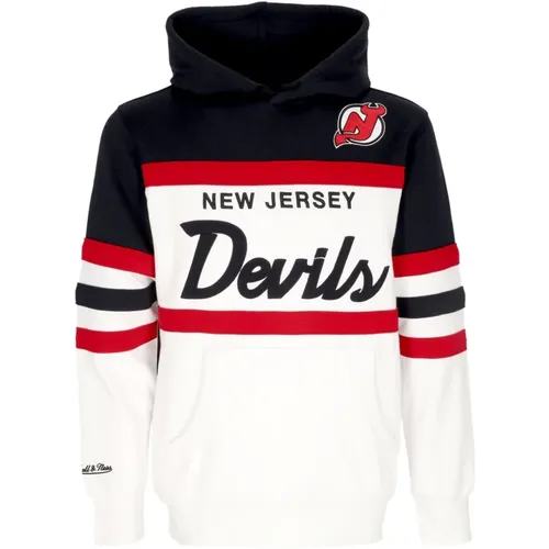 NHL Head Coach Hoodie Original Teamfarben , Herren, Größe: L - Mitchell & Ness - Modalova