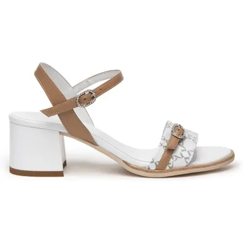Strass buckle sandal , female, Sizes: 4 UK, 7 UK, 6 UK, 5 UK, 3 UK - Nerogiardini - Modalova