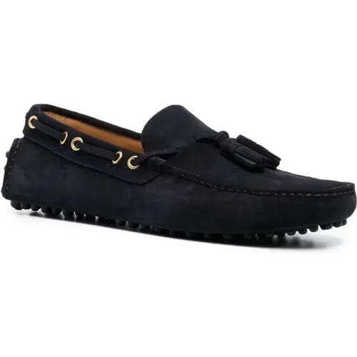 Suede Driving Moccasin with Tassels , male, Sizes: 6 UK, 7 1/2 UK - Car Shoe - Modalova