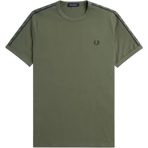 Kontrastband Ringer T-Shirt , Herren, Größe: S - Fred Perry - Modalova