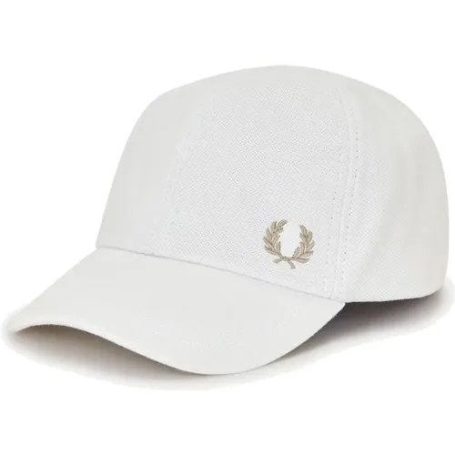 Classic Pique Cotton Cap Laurel Embroidery , female, Sizes: ONE SIZE - Fred Perry - Modalova