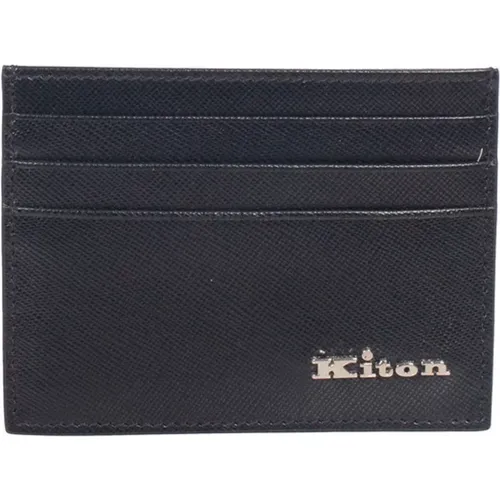 Leather Credit Card Holder , male, Sizes: ONE SIZE - Kiton - Modalova