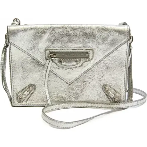 Pre-owned Silver Leather Shoulder Bag , female, Sizes: ONE SIZE - Balenciaga Vintage - Modalova