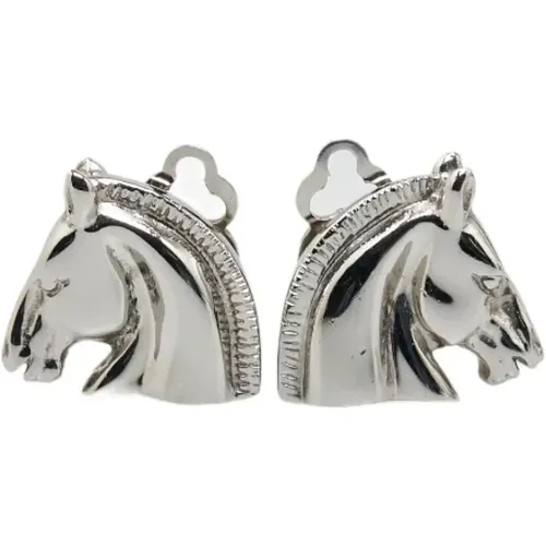 Pre-owned Metal earrings , female, Sizes: ONE SIZE - Hermès Vintage - Modalova