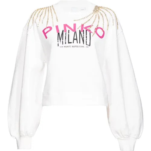 Stylish Sweatshirt for Everyday Wear , female, Sizes: S, XS, M - pinko - Modalova