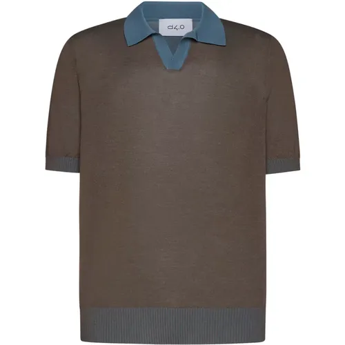 Braune T-Shirts und Polos , Herren, Größe: L - D4.0 - Modalova