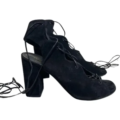 Pre-owned Suede sandals , female, Sizes: 5 1/2 UK - Saint Laurent Vintage - Modalova