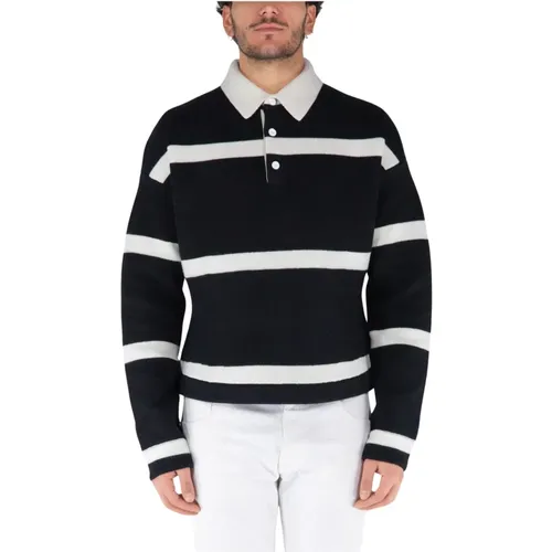 Structured Long-Sleeve Polo , male, Sizes: M, S, L - JW Anderson - Modalova