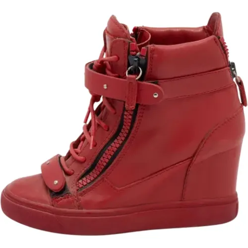 Pre-owned Leather sneakers , female, Sizes: 3 1/2 UK - Giuseppe Zanotti Pre-owned - Modalova