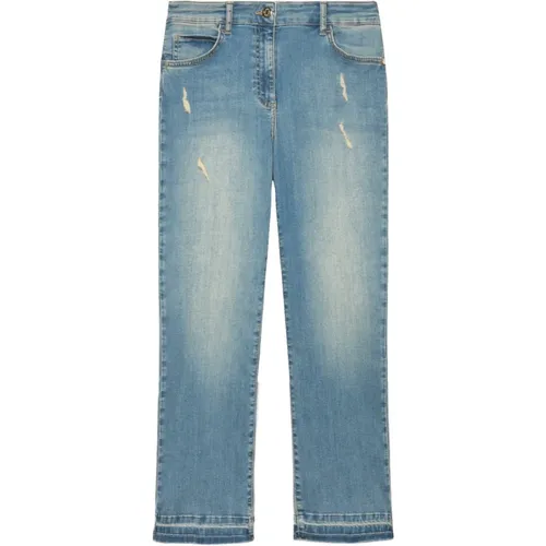 Vintage Flare Kick Jeans aus nachhaltiger Baumwolle , Damen, Größe: 3XL - Elena Mirò - Modalova
