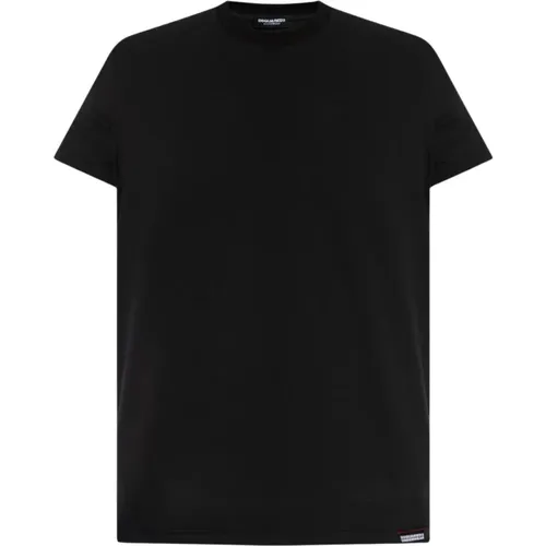 Schwarzes T-Shirt aus der 'Underwear' Kollektion , Herren, Größe: 2XL - Dsquared2 - Modalova