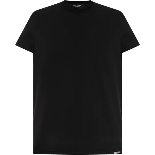 Schwarzes T-Shirt aus der 'Underwear' Kollektion , Herren, Größe: L - Dsquared2 - Modalova