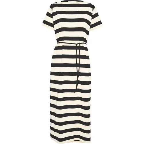 Striped Long Dress Black/ , female, Sizes: S - InWear - Modalova