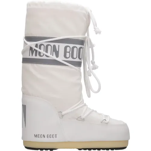 Weiße Wasserdichte Winterstiefel , Damen, Größe: 39 EU - moon boot - Modalova