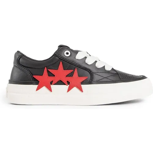 Leather Skate Shoes with Star Patches , male, Sizes: 6 UK - Amiri - Modalova