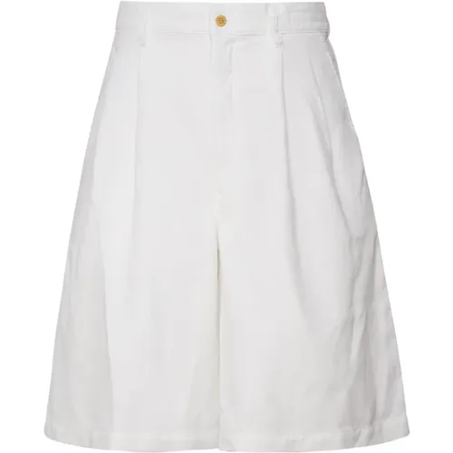 Weiße Shorts mit Gürtelschlaufen - Comme des Garçons - Modalova