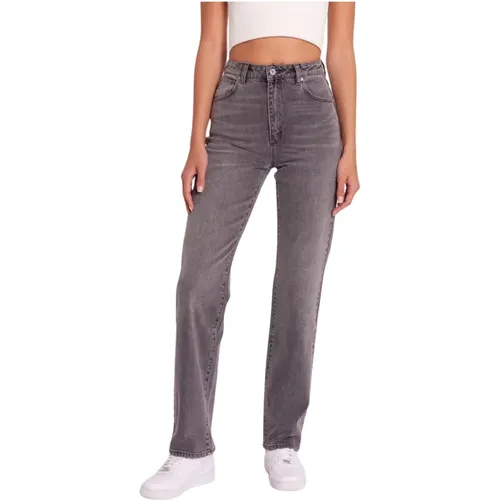 Hohe Straight Brooklyn Jeans , Damen, Größe: W26 - Abrand Jeans - Modalova