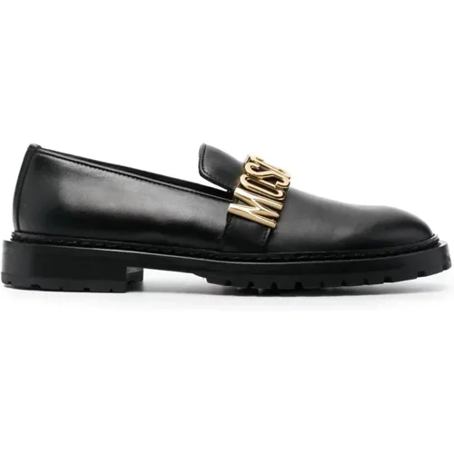 Leather Loafers for Women , female, Sizes: 8 UK, 3 UK, 4 UK, 6 UK, 5 UK - Moschino - Modalova
