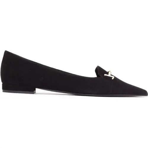 Schwarze Wildleder Loafer Schuhe , Damen, Größe: 40 EU - Roberto Festa - Modalova