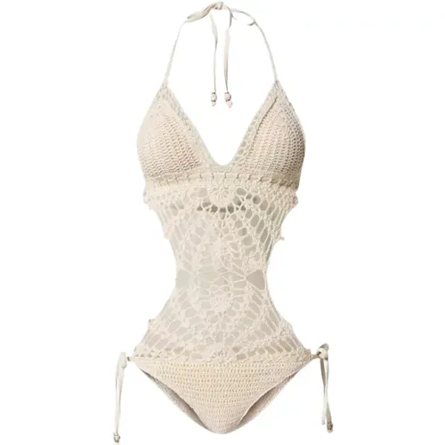 Crochet Trikini Swimsuit Set , female, Sizes: M, XL - Twinset - Modalova