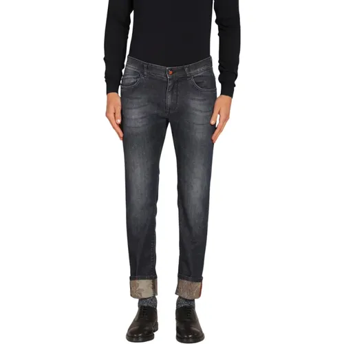 Jeans mit Dschungeldruck und Slim Fit , Herren, Größe: W32 - Mason's - Modalova