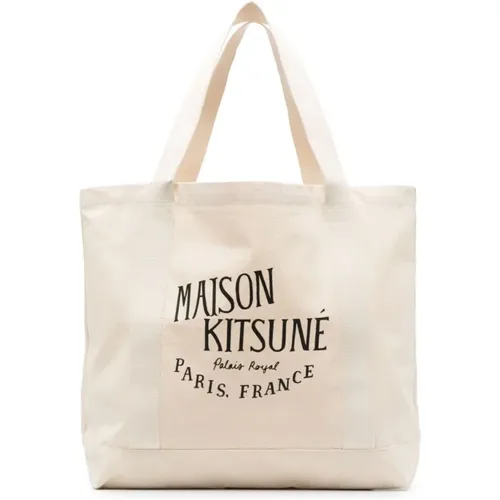 Palais Royal Logo Tote Bag , female, Sizes: ONE SIZE - Maison Kitsuné - Modalova