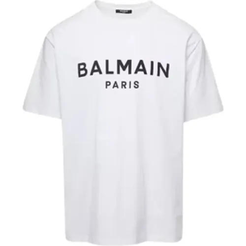 Klassisches Logo Print T-Shirt , Damen, Größe: L - Balmain - Modalova