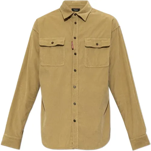 Corduroy shirt , male, Sizes: XL, M, L - Dsquared2 - Modalova