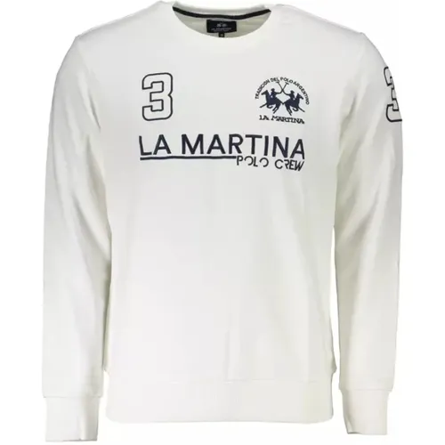 Embroidered Cotton Sweater , male, Sizes: XL, 2XL - LA MARTINA - Modalova
