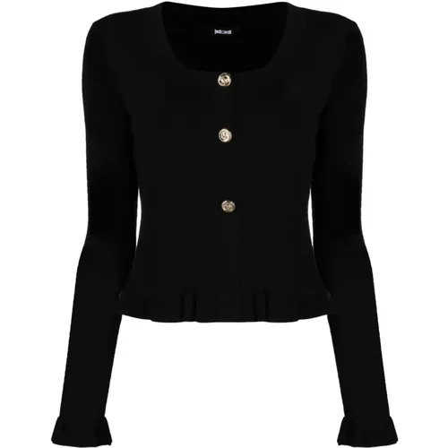 Schwarzer Pullover , Damen, Größe: L - Just Cavalli - Modalova