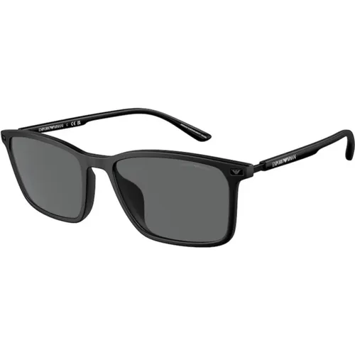 Stylish Sunglasses in Dark Grey , male, Sizes: 56 MM - Emporio Armani - Modalova