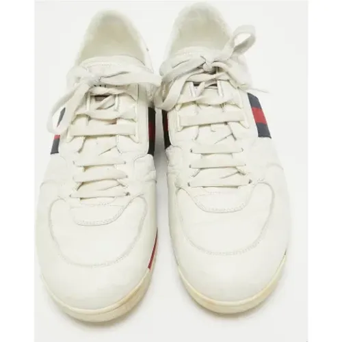 Pre-owned Leather sneakers , male, Sizes: 9 UK - Gucci Vintage - Modalova