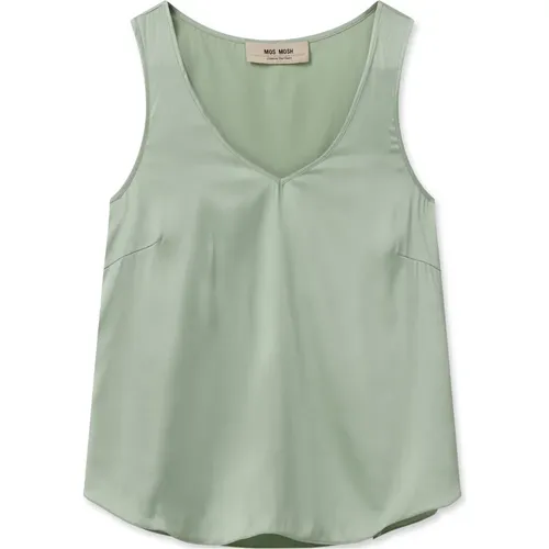 MMAstrid V-Neck Silk Tank Top , Damen, Größe: S - MOS MOSH - Modalova