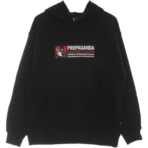 Schwarzer Hoodie mit Kängurutasche , Herren, Größe: S - Propaganda - Modalova