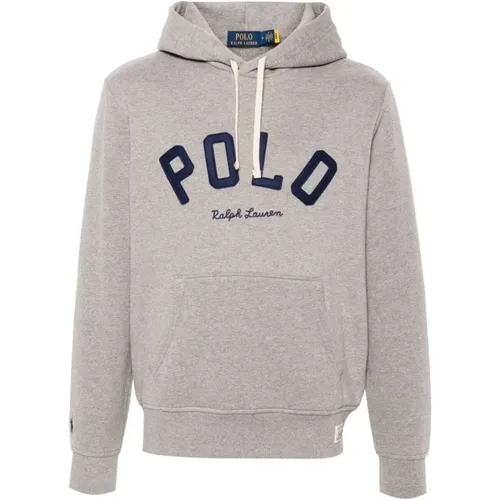 Grauer Hoodie Pullover , Herren, Größe: M - Ralph Lauren - Modalova