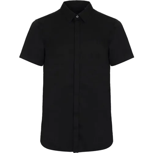 Schwarze Hemden für Männer , Herren, Größe: S - Armani Exchange - Modalova
