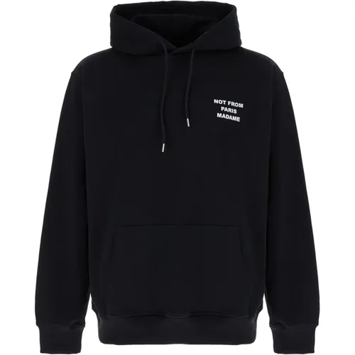 Schwarzer Hoodie mit Kordelzug , Herren, Größe: S - Drole de Monsieur - Modalova