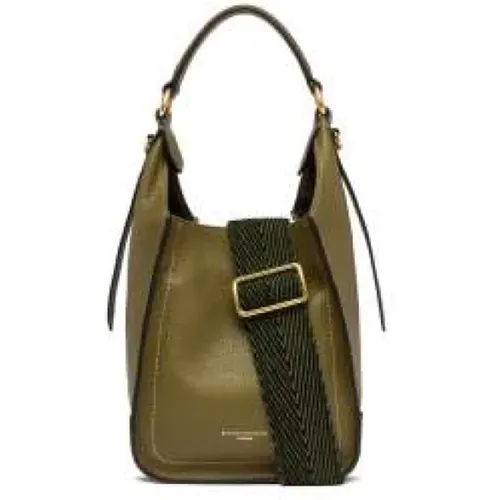 Sporty Leather Crossbody Bag Moss , female, Sizes: ONE SIZE - Gianni Chiarini - Modalova